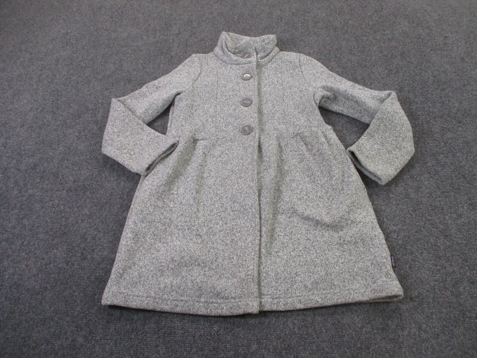 Chaqueta Patagonia Niñas XL 14 Parka Botón Suéter Preppy Exterior Abrigo Largo Foto 2 de 4