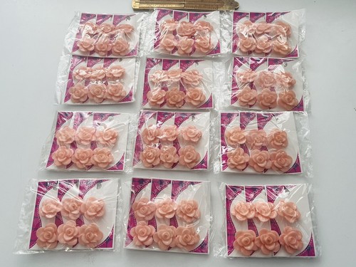 ¡36 tarjetas! 72 Botones Novedad Rosa Claro Blumenthal Lansing Artesanías de Costura - Imagen 3 de 7