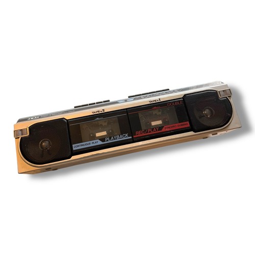 AKAI 3 Band Stereo Dual Cassette Recorder Tape Deck Boombox (AJ-W203) NO CABLE - Picture 2 of 13