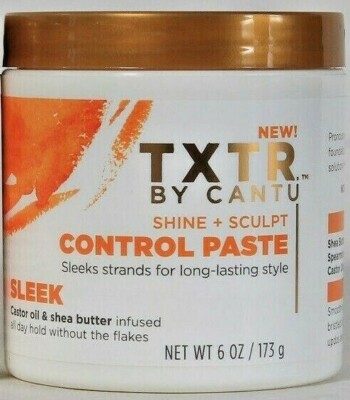 1 Count TXTR By Cantu 6 Oz Shine & Sculpt Sleek Long Last Style Control Paste 