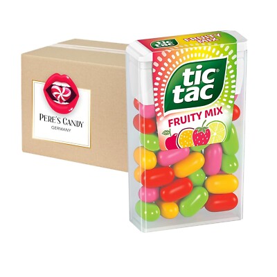 Tic Tac Süßigkeiten Fruity Mix Geschmack 24 Pack (24 x 18 g)