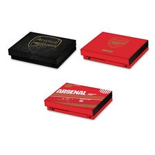 OFFICIAL ARSENAL FC LOGOS VINYL STICKER SKIN DECAL COVER FOR XBOX ONE X CONSOLE