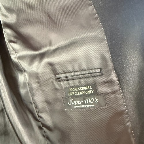 Jeffrey Banks Suit Mens 40R Gray 2 Button Super 100s Wool Pants 32x30 Pleated - Picture 10 of 21