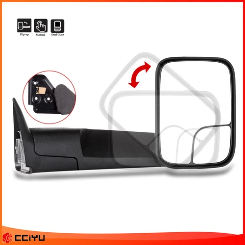?TOP TOW Mirror RH For 94-01 Dodge RAM 1500 94-02 2500/3500 Flip Up MANUAL