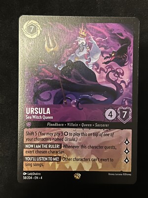 lorcana ursula's return top cards Disney Lorcana Trading Card Game Ursula's Return Legendary Foil Ursula