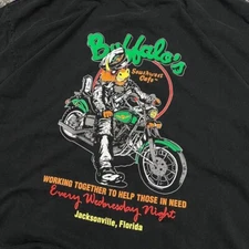 Vintage Buffalo Wild Wings Faded Biker Tee size XL