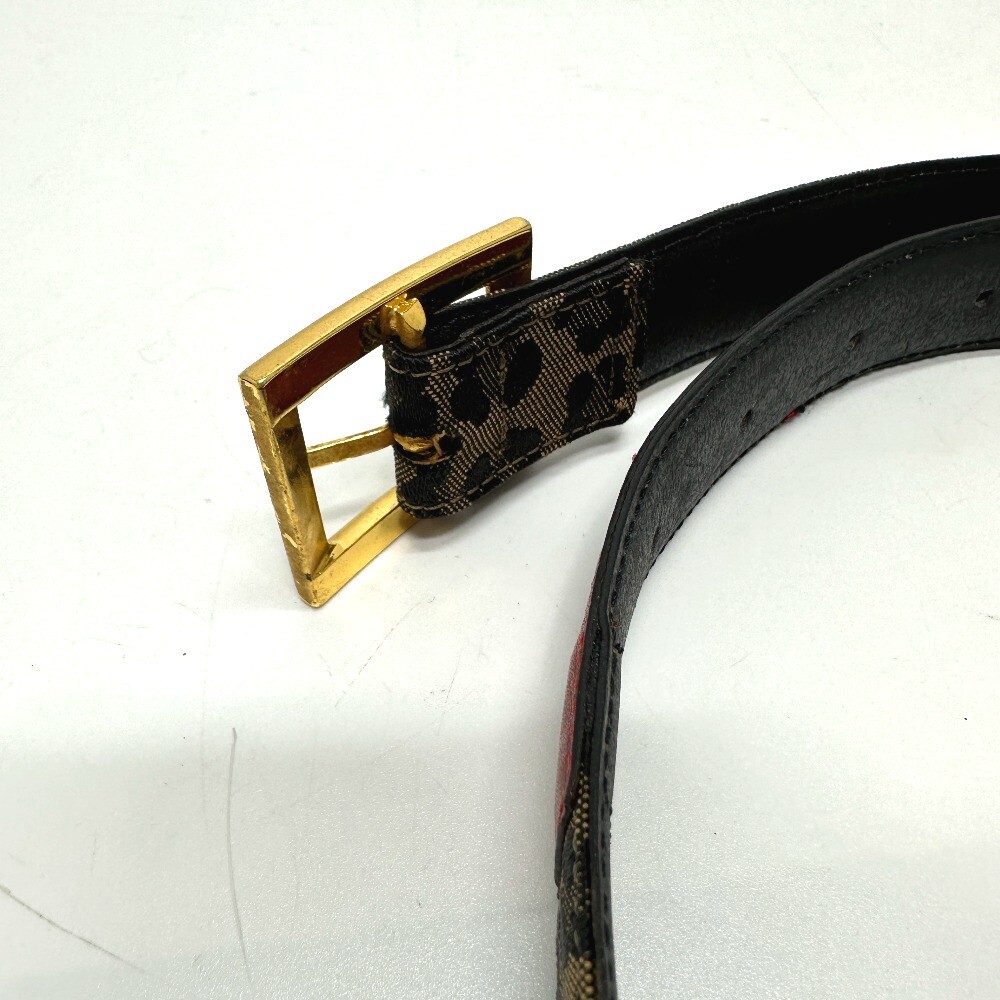 FENDI Leopard belt Canvas/Leather Brown/Red/GoldHardware | eBay display picture 2