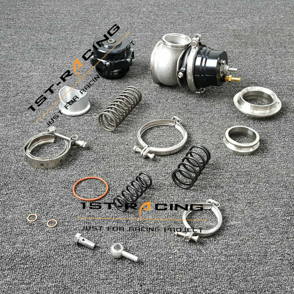 50mm BOV Blow Off Valve Q50 35PSI+60mm External Turbo Wastegate 16