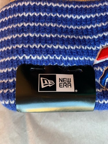 Buffalo Bills Mens NFL Cuffed Knit Hat Beanie-New Era -Blue Striped- OSFM NWT - Picture 9 of 18