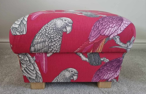 Storage Footstool iLiv SMD Aviary Garden Fabric Pouffe Ottoman Parrots Birds - Picture 5 of 32