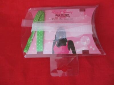 Fun & Fancy brand changing GREEN white dots bra straps detach replace adjustable