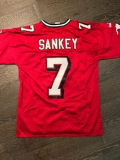 VTG 00s Calgary Stampeders #7 Ben Sankey CFL Football PUMA Jersey Sz L RED EXC