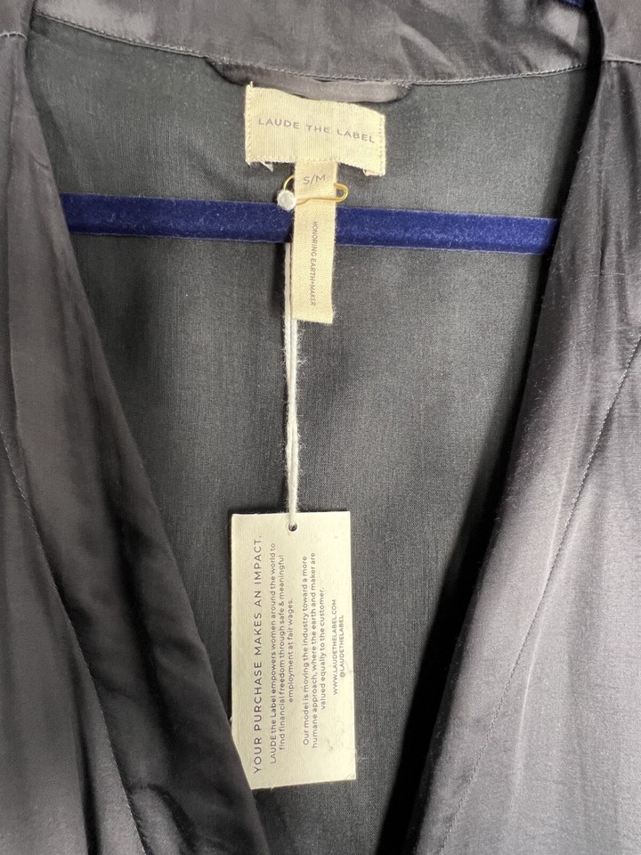 Laude The Label Womens Top Size Small Medium Black Kimono Wrap | eBay