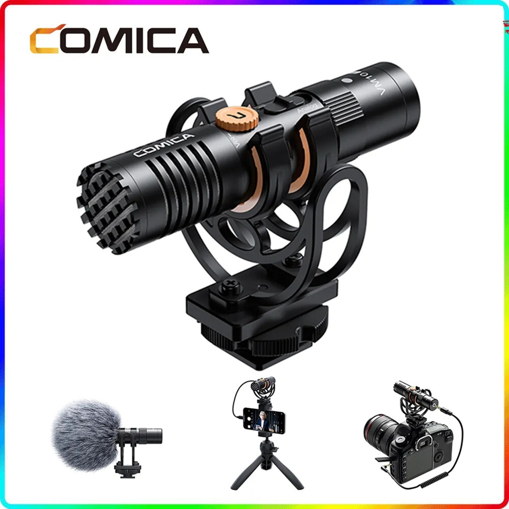 Comica VM10 Pro Shock Mount Cardioid Condenser Shotgun Microphone