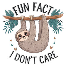 Wall Decal Sticker Funny Sloth Quote Wall Sticker 18X18cm Large