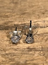 925 STERLING SILVER 3MM CZ STUD EARRINGS