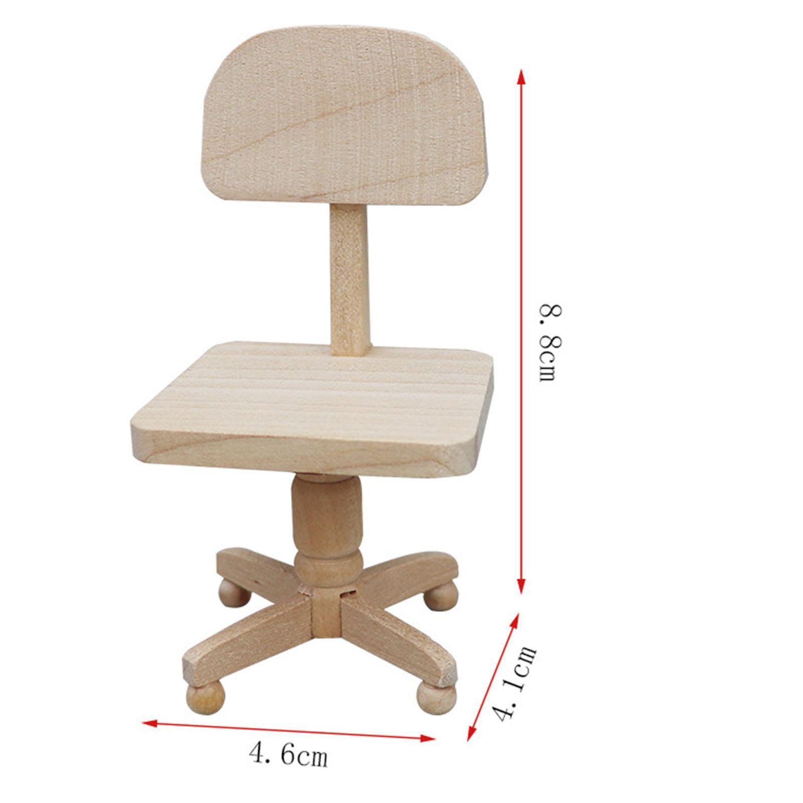 Ensemble De Bureau Et Chaise Miniatures 112, Meubles De Maison De