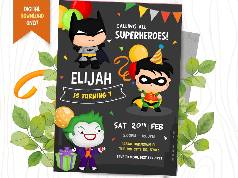 Batman Birthday Card Printable