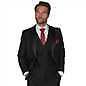 Men's Black Tuxedo Suit Set Blazer Vest Trousers Formal Dress