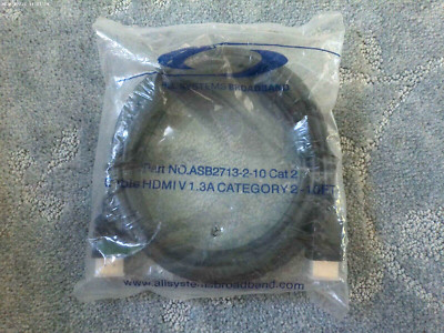 ALL SYSTEMS BROADBAND CABLE HDMI V 1.3A CATEGORY 2-10FT