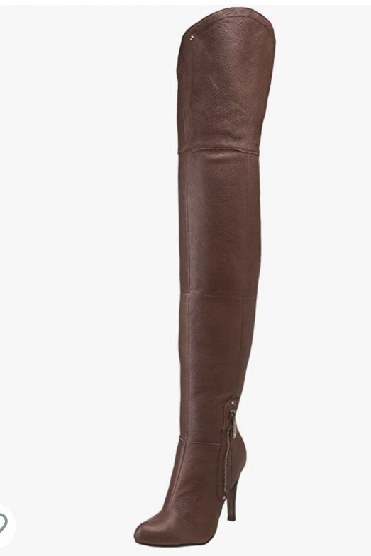 Report “Natasha” Brown Leather Thigh High Boots, Sz