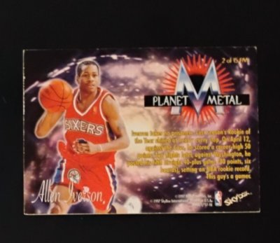 1997-98 Skybox Planet Metal Allen Iverson Card #2 of 15 PM near