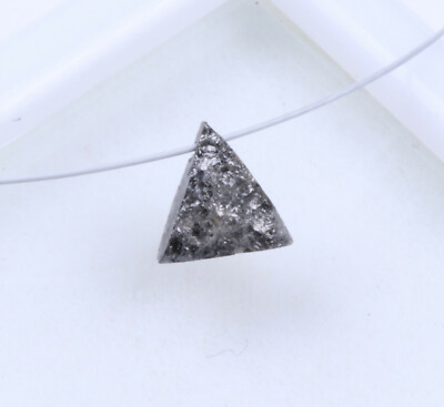 1 Pc Grey Rough Diamond Triangle Drilled, Laser Cut Triangle Raw ...