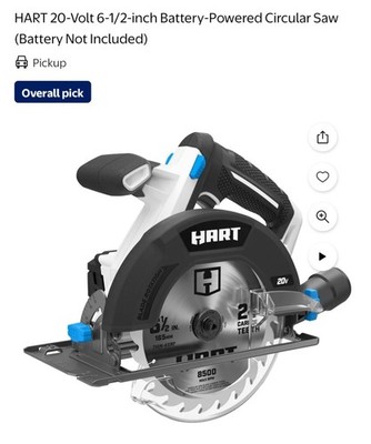 HART 20V CORDLESS 6- 1/2'' CIRCULAR SAW BRAND NEW HPCS01 Tool Only.