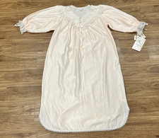 Vintage Barbizon Nightgown Nylon Lace M Long Sleeve USA New Tags