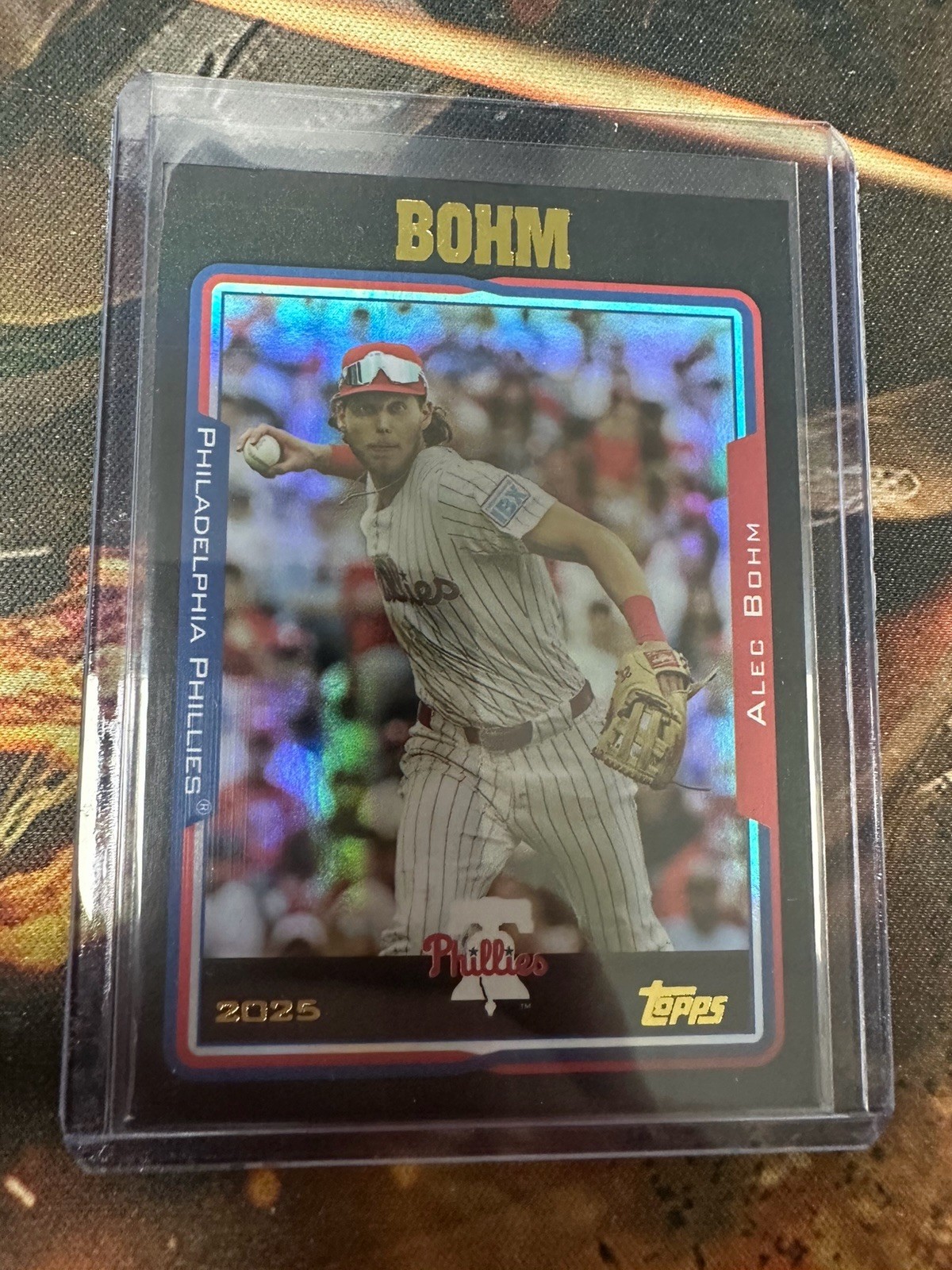 ALEC BOHM - 2025 Topps Archives Black Foilboard Philadelphia Phillies CARD #237