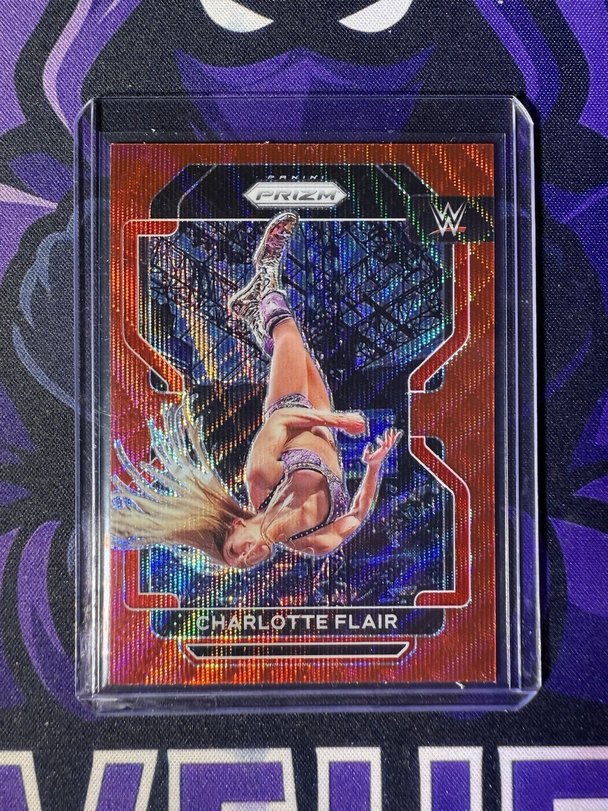 2022 Panini Prizm WWE Charlotte Flair Red Wave