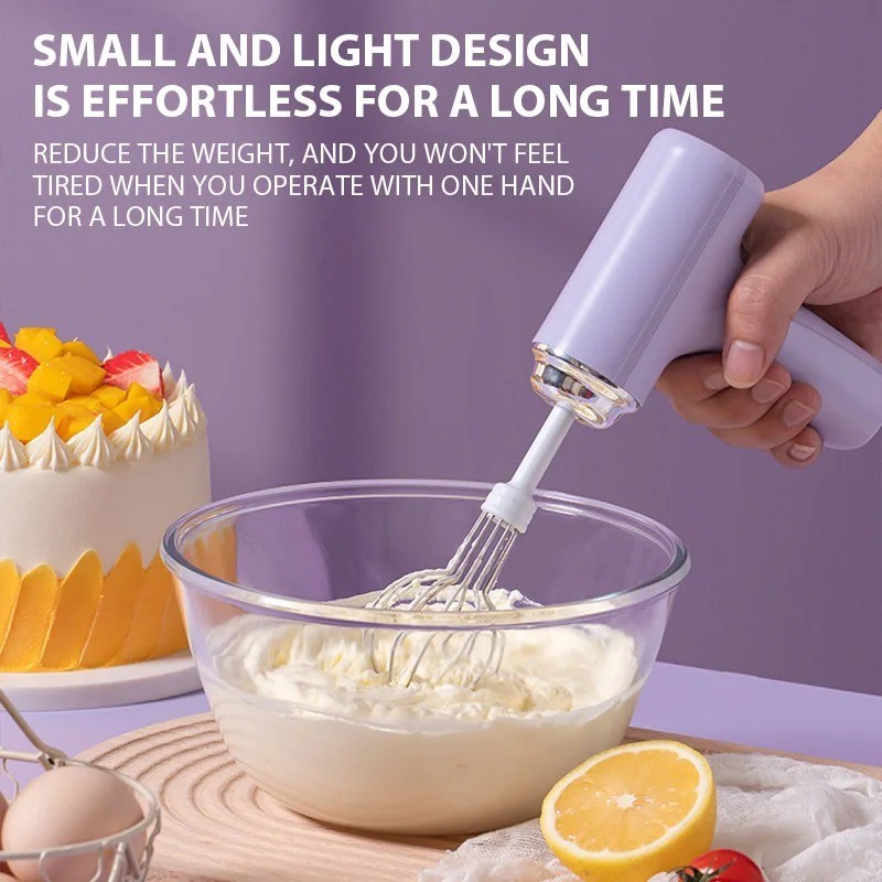 Rechargeable 3 Speed Hand Mixer - Multifunctional Kitchen Mi