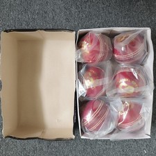 6 x 156 gm RED Premium Quality LEATHER 4 Piece Cricket Balls Bat Friendly Balls