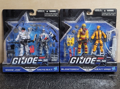 GI Joe 50th set of 4 figures Snow Job Arctic BAT Blowtorch HEAT Viper
