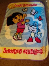Nickelodeon Dora the Explorer Boots Fleece Blanket Multicolor Kids Bedroom
