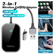 Wired to Wireless Carplay Adapter for Type-c iPhone Android Car wifi USB Dongle