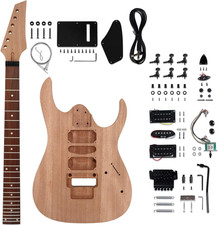 DIY 6-String Electric Guitar Kit Mahogany Body Build Your Own Guitar JS Style