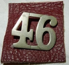 SCARCE WW2 No 46 ROYAL MARINES COMMANDO MILITARY SHOULDER TITLE BADGE GENUINE