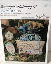 NEW Victoria Sampler HAPPY HEARTS Counted Cross Stitch Pattern