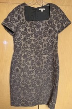 Banana Republic Gray Lace Retro Style Sheath Cocktail Party Dress Size 14