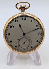 1920 Elgin 12s Gold Filled Case Pocket Watch - Running