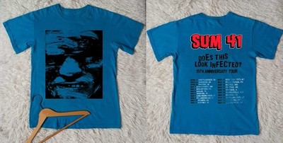 Does This Look Infected - Sum 41 Tour Gift For Fan 2-sides Blue T-shirt QA148