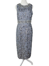 MACDUGGAL Lilac Rhinestone Sequin Black Tie Formal Party Wedding Dress Sz 6 NWOT