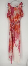 Vince Camuto Maxi Dress 12 Romantic Ethereal Boho Chic Floral Watercolor Smocked