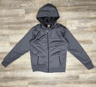 Y2K Billabong Full Zip Hoodie Gray XL Fleece lined Surf READ