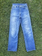 Vintage 1950s Wrangler Blue Bell Jeans 26 27 Waist High Waist Straight Leg