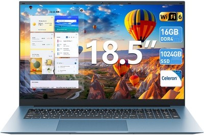 2026 SGIN 18,5'' FHD Laptop Intel i3-10100Y Windows 11 16GB RAM 1TB SSD WiFi 6