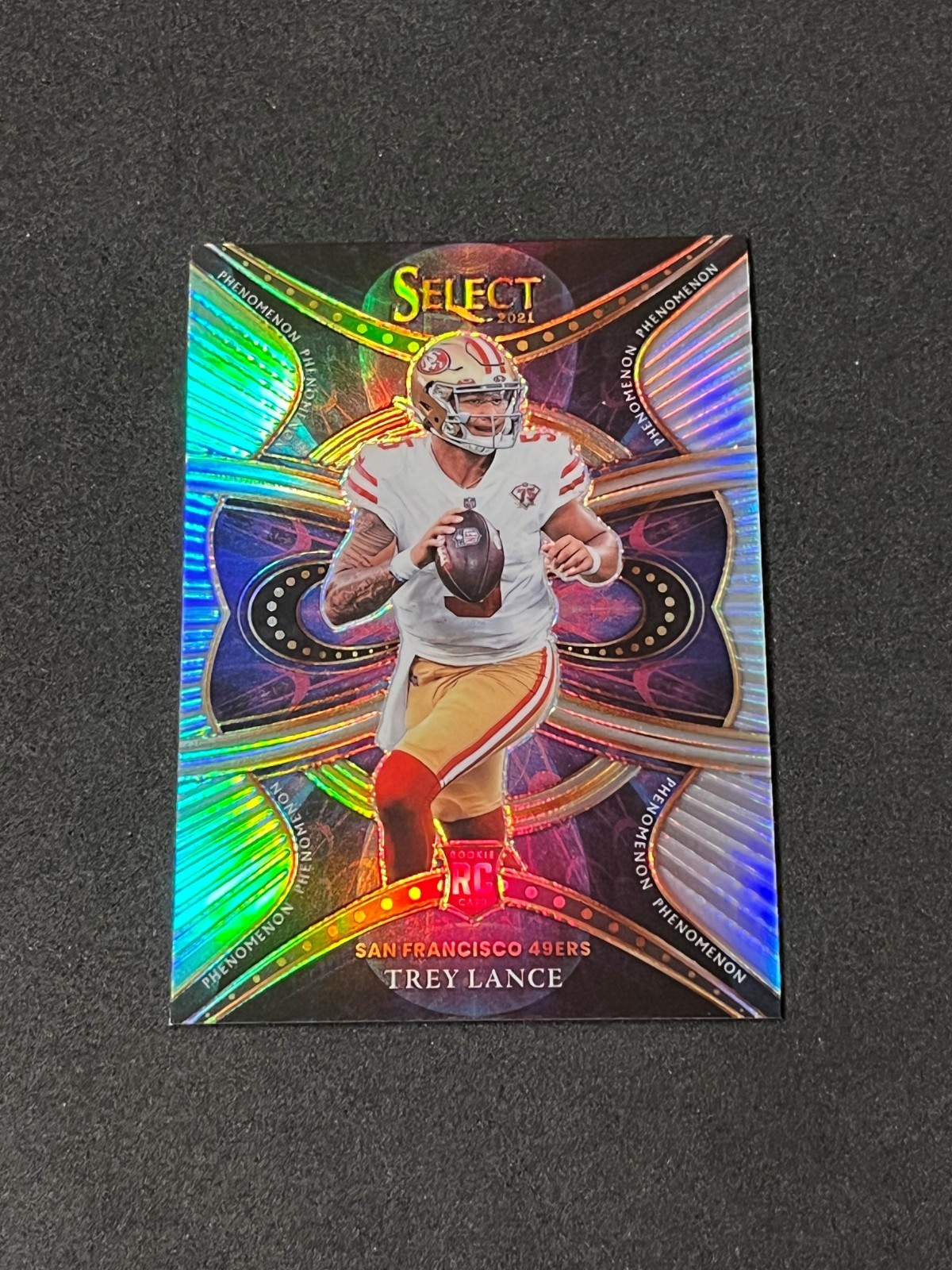 2021 Panini Select Football Trey Lance Rookie Phenomenon Silver Prizm #PHE-8