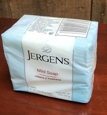 Jergens Mild Soap Pure & Natural Bars - 3 Bars - 3oz Each (9oz total) Tallow NEW