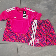 adidas Mexico Soccer Jersey & Shorts Set Pink Officially Licensed 24
